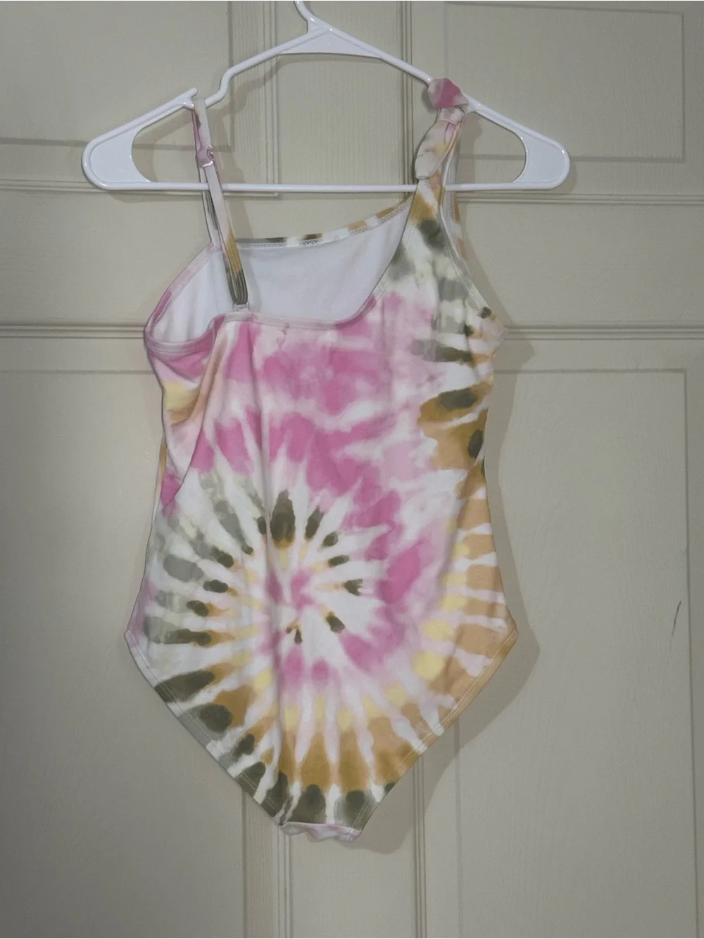 Arizona Jean Company Pink, Yellow & Green Tie-Dye Kids One-Piece Swimsuit